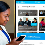 Digital Access for Social Services**

"A fully clothed woman is using a smartphone to access a government services application in a clean, well-lit community center. The app displays options for financial aid, counseling, and reporting assistance. Background includes diverse individuals using computers and tablets, professional environment, safe for work, appropriate content, fully clothed, modest clothing, perfect anatomy, correct proportions, natural pose, well-formed hands, proper finger count, natural body proportions, high quality, professional photography."

**